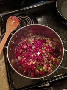Adding beets to the succotash