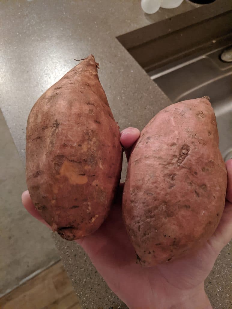 2 sweet potatoes