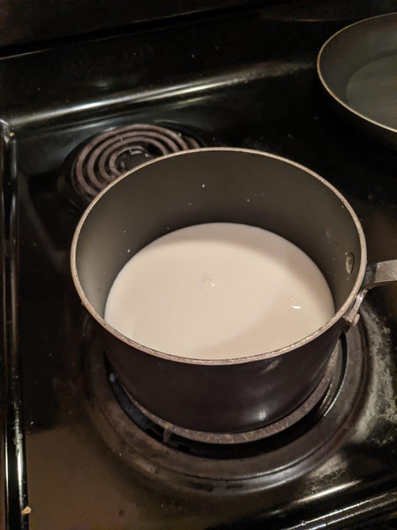 Boiling a pot of milk