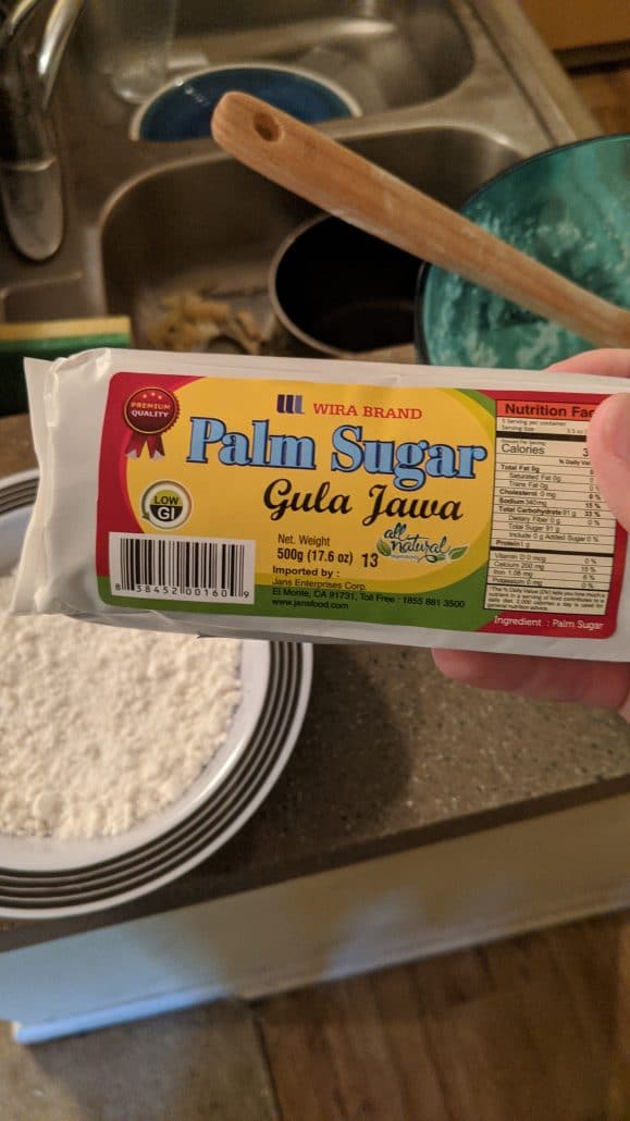 Package of palm sugar