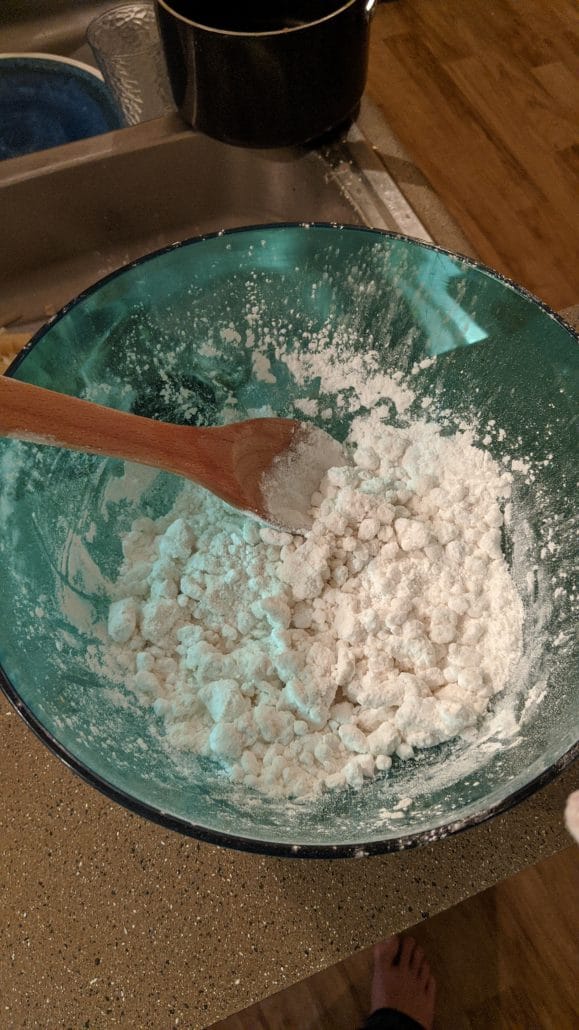 Putu piring rice dough, looks like breadcrumbs