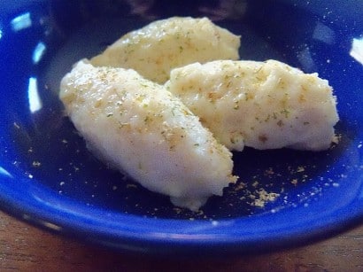 Oval shaped dumplings called quenelle with ricotta cheese