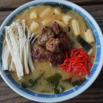 A bowl of Sapporo tonkotsu ramen