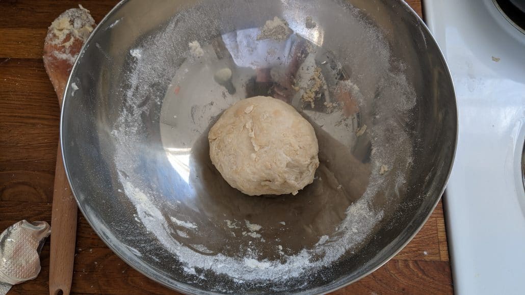 A ball of tortilla dough for baleadas